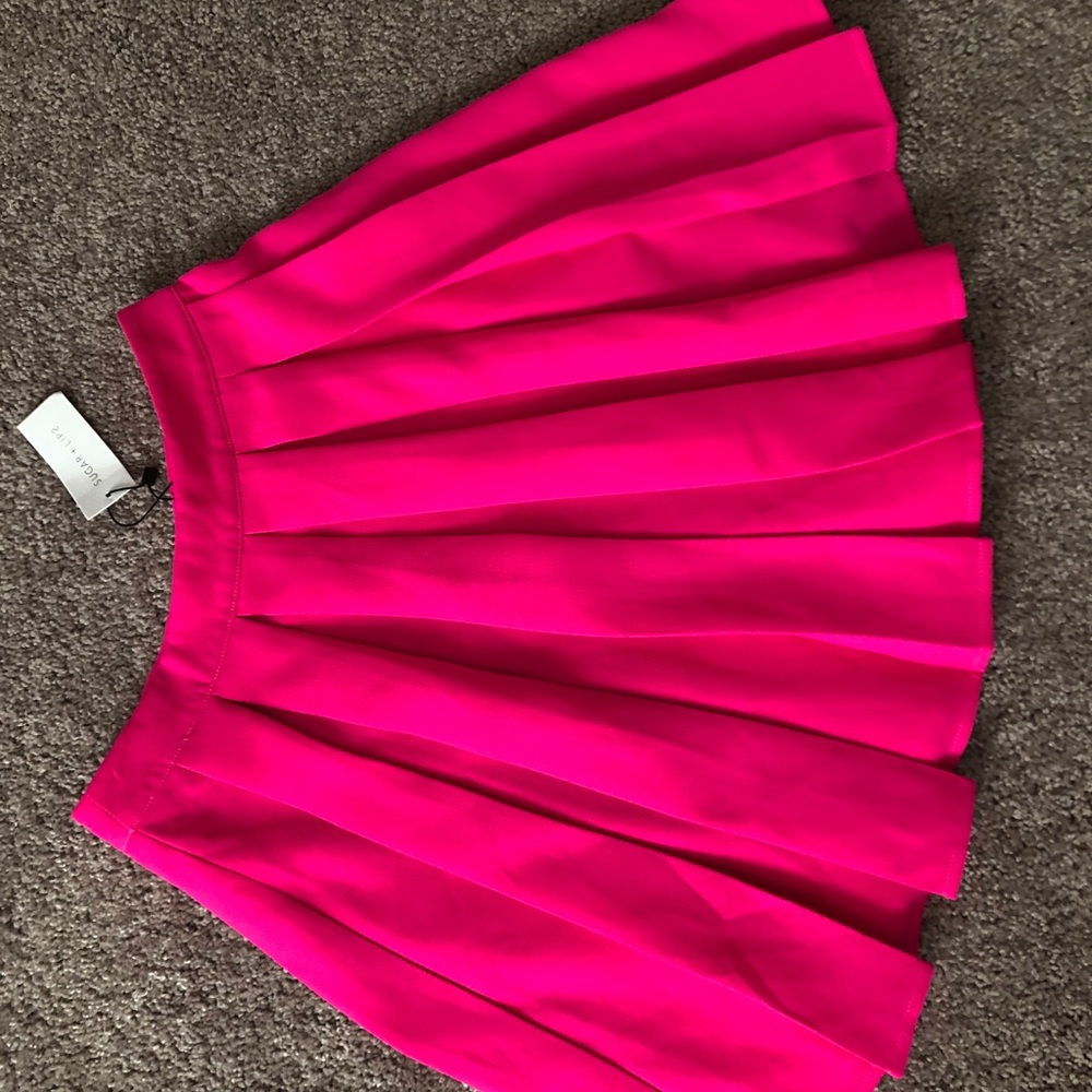 Neon pink skirt